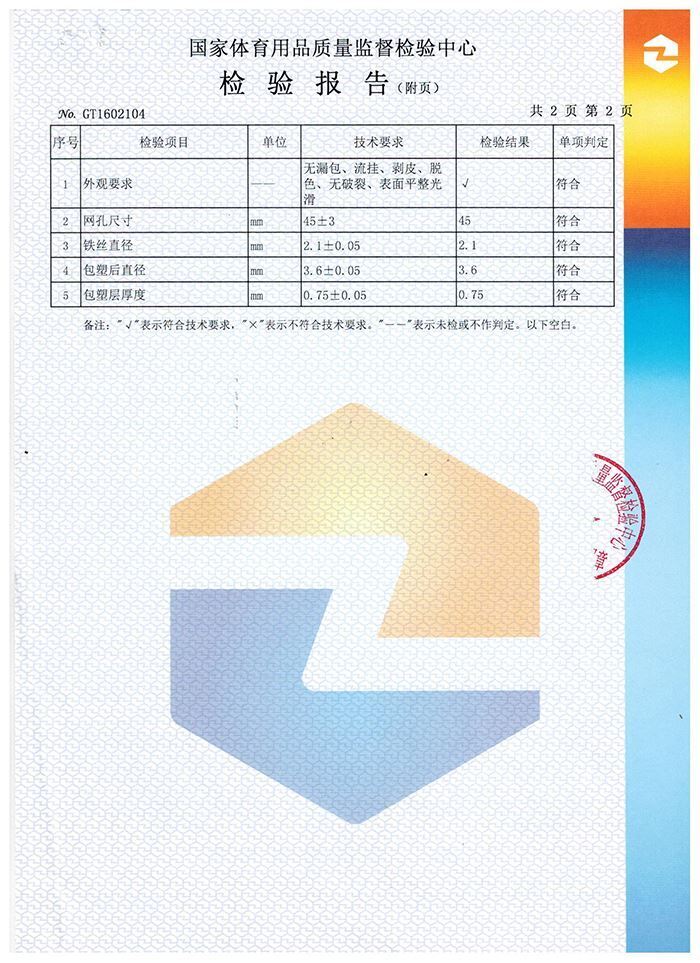 围网检验报告